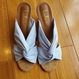 Lulu's Striped Wedge Heels